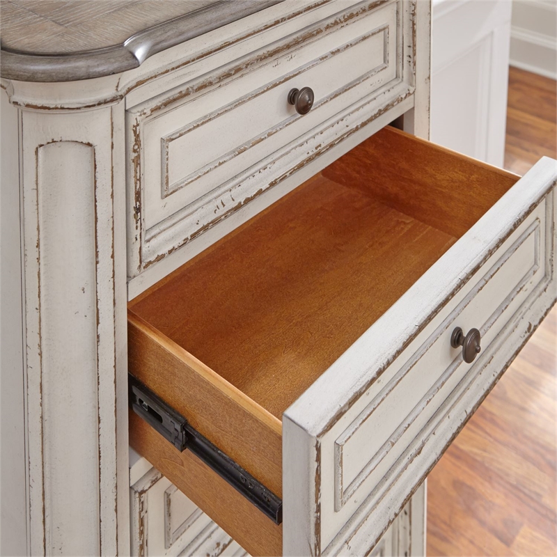 Bowery Hill European Traditional Lingerie Chest in White Finish