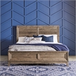 Bowery Hill Contemporary King Panel Bed in Light Brown Finish