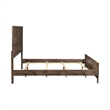 Bowery Hill Contemporary King Panel Bed in Light Brown Finish