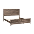 Bowery Hill Contemporary King Panel Bed in Light Brown Finish