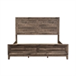 Bowery Hill Contemporary King Panel Bed in Light Brown Finish