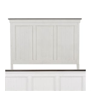 Bowery Hill Contemporary King Panel Headboard in White Finish