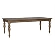Bowery Hill Contemporary Farmhouse Rectangular Leg Table in Brown