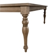 Bowery Hill Contemporary Farmhouse Rectangular Leg Table in Brown