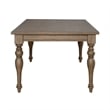 Bowery Hill Contemporary Farmhouse Rectangular Leg Table in Brown