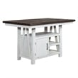 Bowery Hill Modern Farmhouse 5-Piece Gathering Table Set in White