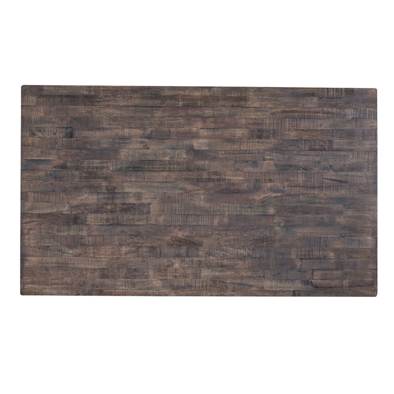 Bowery Hill Modern Farmhouse 5-Piece Gathering Table Set in White