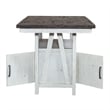 Bowery Hill Modern Farmhouse 5-Piece Gathering Table Set in White