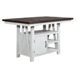 Bowery Hill Modern Farmhouse 5-Piece Gathering Table Set in White