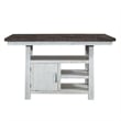 Bowery Hill Modern Farmhouse 5-Piece Gathering Table Set in White