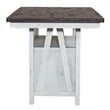 Bowery Hill Modern Farmhouse 5-Piece Gathering Table Set in White