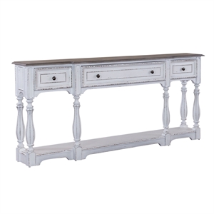 Bowery Hill Contemporary 72-Inch Hall Console Table in White