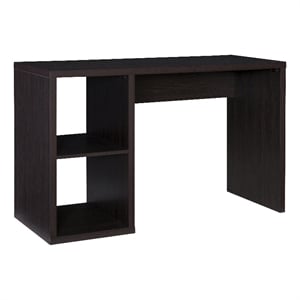 Bowery Hill Contemporary Wood Two Cube Desk in Espresso Finish