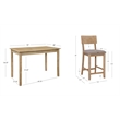 Bowery Hill Contemporary Wood Five Piece TaSet in Gray Wash Finish