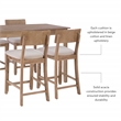 Bowery Hill Contemporary Wood Five Piece TaSet in Gray Wash Finish
