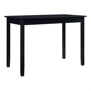 Bowery Hill Contemporary Wood TaTable in Dark Charcoal Gray Finish