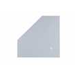Bowery Hill Contemporary Wood One Drawer Corner Desk in Gray