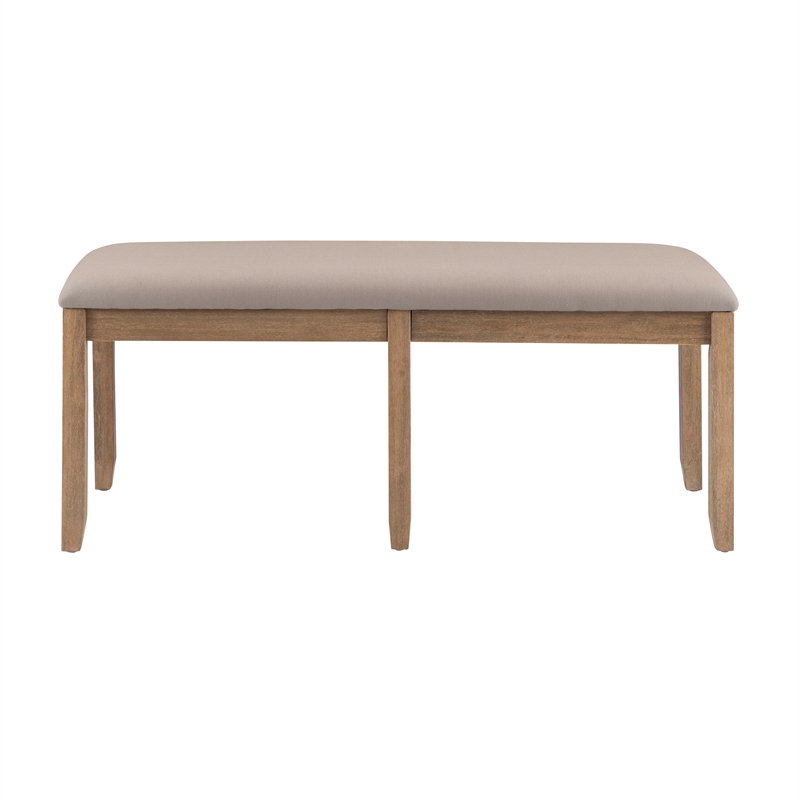 Bowery Hill Contemporary Six Piece Wood Dining Set in Washed Gray