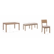Bowery Hill Contemporary Six Piece Wood Dining Set in Washed Gray