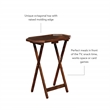 Bowery Hill Modern Wood Five Piece Tray Table Set in Espresso