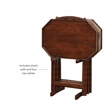 Bowery Hill Modern Wood Five Piece Tray Table Set in Espresso