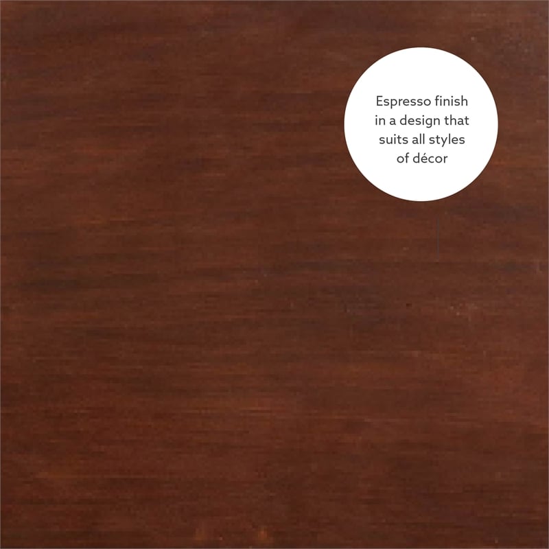 Bowery Hill Modern Wood Five Piece Tray Table Set in Espresso