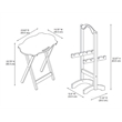 Bowery Hill Modern Wood Five Piece Tray Table Set in Espresso