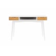 Bowery Hill Contemporary Wood Two Drawer Desk in White Finish