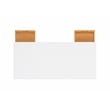 Bowery Hill Contemporary Wood Two Drawer Desk in White Finish