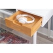 Bowery Hill Contemporary Wood Two Drawer Desk in White Finish
