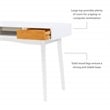 Bowery Hill Contemporary Wood Two Drawer Desk in White Finish