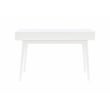 Bowery Hill Contemporary Wood Two Drawer Desk in White Finish