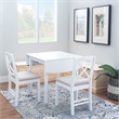 Bowery Hill Modern Wood Backless Corner Nook in Unfinished Pine