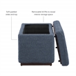 Bowery Hill Modern Rectangle Sherpa Storage Ottoman in Dark Gray
