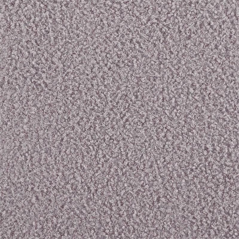 Bowery Hill Modern Metal Sherpa Upholstered Accent Chair in Gray