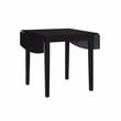 Bowery Hill Modern Wood Three Piece Drop Leaf Dining Set in Black