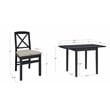 Bowery Hill Modern Wood Three Piece Drop Leaf Dining Set in Black