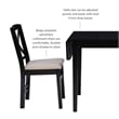 Bowery Hill Modern Wood Three Piece Drop Leaf Dining Set in Black