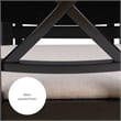 Bowery Hill Modern Wood Three Piece Drop Leaf Dining Set in Black