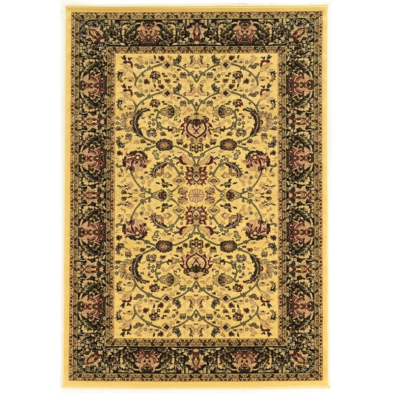 Bowery Hill Modern Nain Polypropylene 8' Square Area Rug in Cream