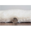 Bowery Hill Modern Faux Rabbit Polyester 8'x10' Area Rug in White