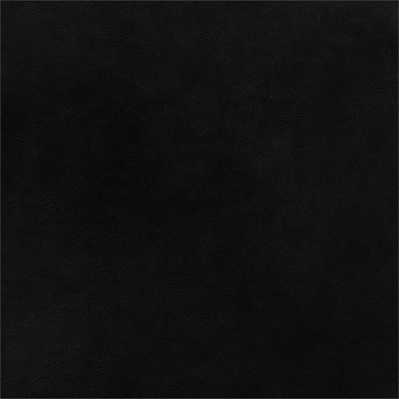 Bowery Hill Modern Rectangle Faux Leather Storage Ottoman in Black