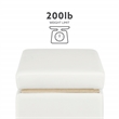 Bowery Hill Modern Rectangle Faux Leather Storage Ottoman in White