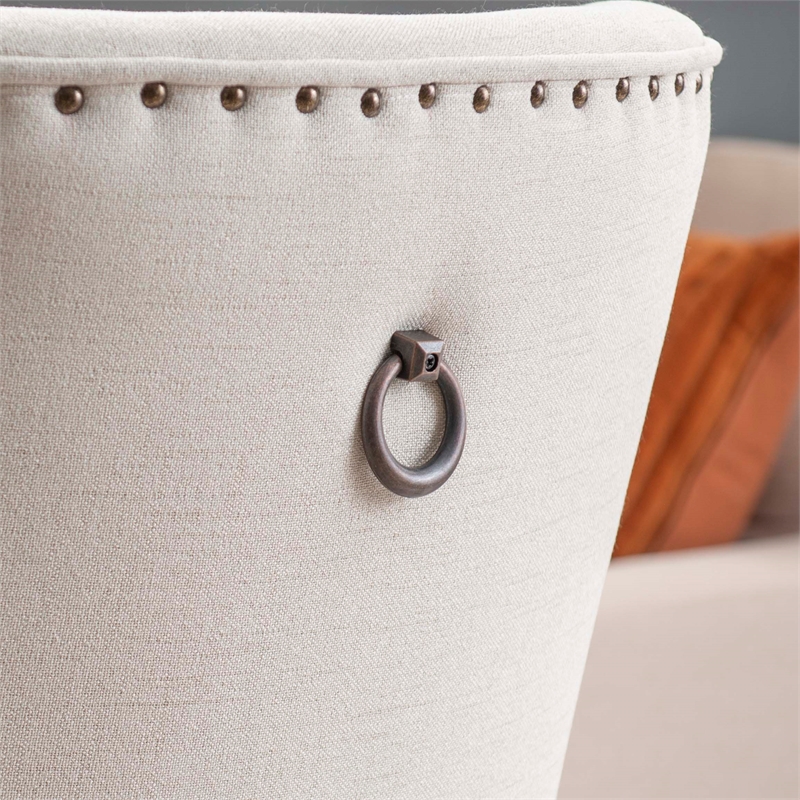 Bowery Hill Modern Wood and Glass Five Piece Dining Set in Natural