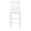 Bowery Hill Sturdy Wood X Back Counter Stool in Crisp White Finish