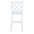 Bowery Hill Sturdy Wood X Back Counter Stool in Crisp White Finish