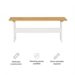 Bowery Hill Wood 2 Tone Large Backless Bench in Honey and White