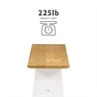 Bowery Hill Wood 2 Tone Large Backless Bench in Honey and White