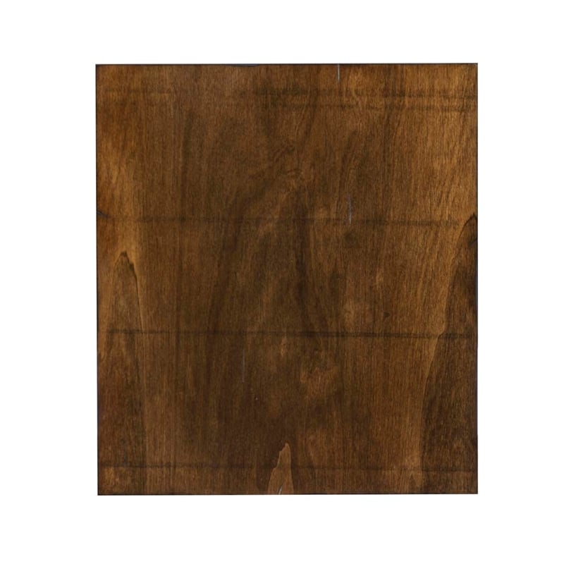 Bowery Hill C Table Stained Wood Top in Black Distressed Metal Base