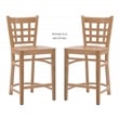 Bowery Hill Wood Commercial Grade Set of Two Counter Stools in Natural